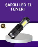 Şarjlı Mini Led El Feneri 2000 Lümen Su Geçirmez - 1