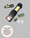 Şarjlı Mini Led El Feneri 2000 Lümen Su Geçirmez - 3
