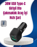 Power Delivery Destekli 38w Araç Tipi Hızlı Şarj Cihazı - 1