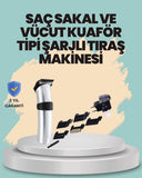 Profesyonel Erkek Tıraş Makinesi – Kablosuz, Paslanmaz Bıçaklı Ve Tam Aksesuar - 1