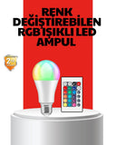 Rgb Uzaktan Kumandalı Led Ampul 16 Renkli A Kalite Orijinal - 1