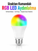 Kumanda Destekli Çok Renkli Akıllı Led Ampul - 1