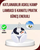 Katlanabilir Güneş Enerjili Led Kamp Lambası Usb Şarjlı - 1
