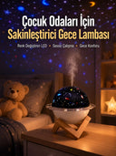 Usb İle Çalışan Projektörlü Aromaterapi Nemlendirici Masaüstü Kullanım İçin Uygun - 1