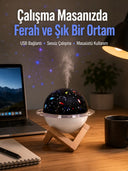 Projektör Işıklı Ve Aromaterapi Destekli Taşınabilir Nemlendirici Cihaz Usb Bağlantılı - 1