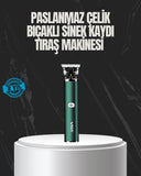 Paslanmaz Çelik Başlıklı Su Geçirmez Şarjlı Saç Kesme Makinesi - 1