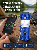 Güneş Enerjili Katlanabilir Kamp Feneri – Usb Şarjlı, Hafif Ve Çok Fonksiyonlu - 1