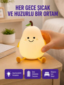 Usb Şarjlı Armut Gece Lambası Dokunmatik Renk Değişimli - 1