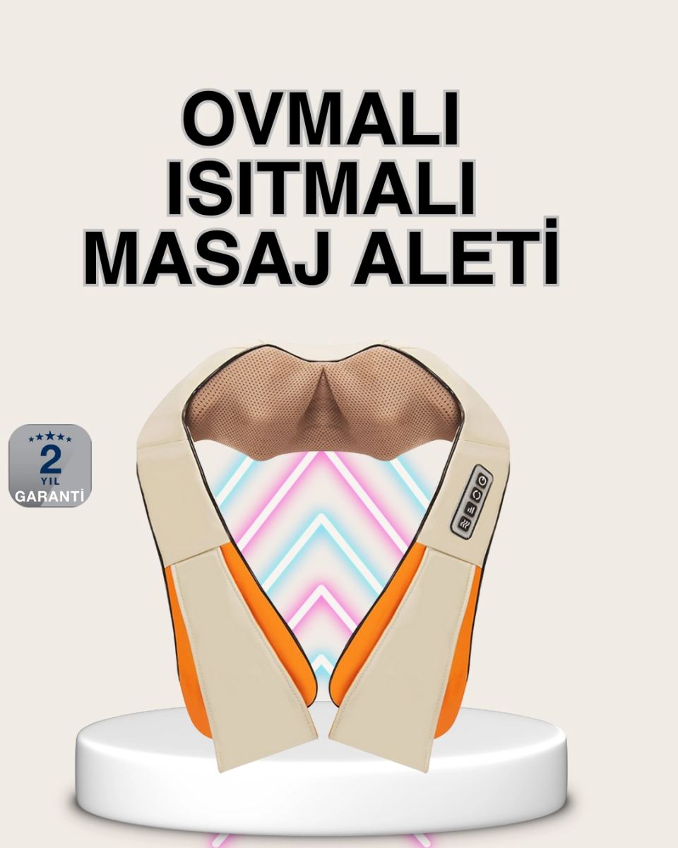 Bel Omuz Boyun Masaj Aleti Ovmalı Isıtmalı Kas Yorgunluğu Giderici
