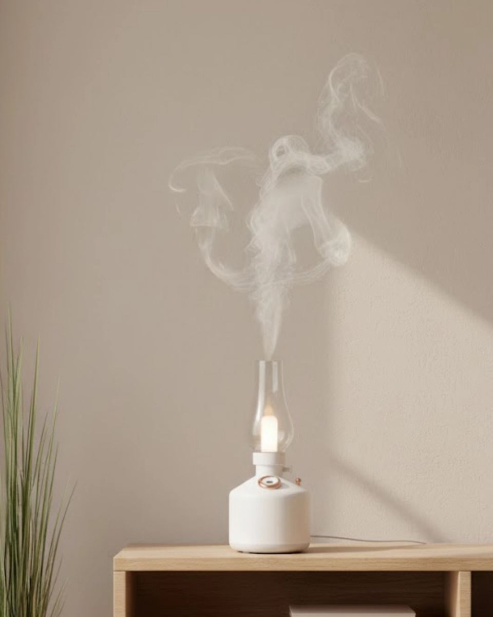 Usb Şarjlı Gaz Lambası Modeli Nano Mist Aromaterapi Nemlendirici 280 Ml