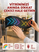Usb Girişli Rgb Led Tabela Ayarlanabilir Parlaklık Ve Kayan Yazı Özellikli - 1