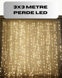 3x3 Perde Led Işık Şelale Model Özel Gün Dekoratif Aydınlatma - 1