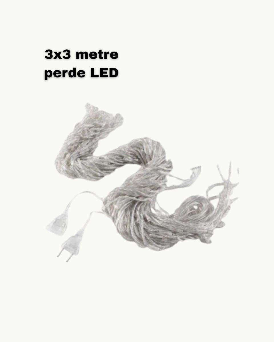 3x3 Led Işık Perdesi Şelale Model İç Dış Mekân Dekorasyonu