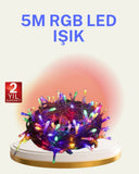 Şeffaf Kablolu 50 Ampullü 5 Metre Led Işık Dekoratif Aydınlatma - 1
