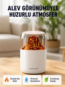 280ml Alev Işıklı Ultrasonik Hava Nemlendirici Sessiz Ve Usb Şarjlı - 1