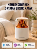 Alev Efektli Ultrasonik Uçucu Yağ Difüzörü 280ml Su Tanklı Ve Sessiz Çalışma Özellikli - 1