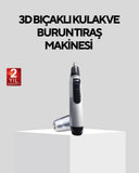 Burun Kulak Ve Kaş Tıraş Makinesi 3d Keskin Bıçaklı Pil İle Çalışan - 1