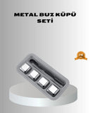 Paslanmaz Metal Buz Küpleri Seti Klipsli Sulandırmadan Soğutma Özellikli - 1