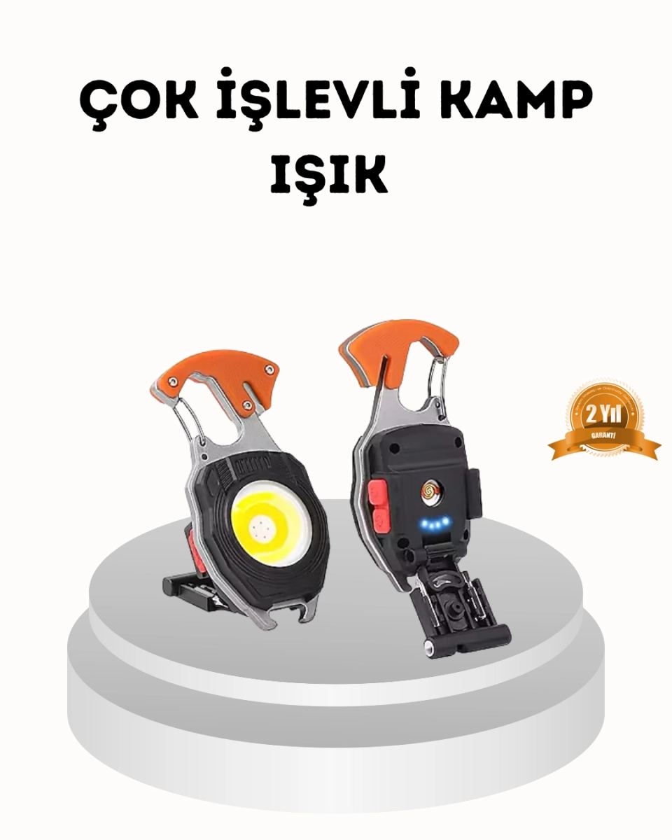 Şarj Edilebilir Çok Amaçlı Mini Fener – Güvenlik Düdüklü, Kompakt Ve Hafif Tasarım