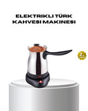 Paslanmaz Çelik Elektrikli Cezve 800w 6 Fincan Kapasiteli - 1