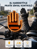 176 Led Amber Renkli El Hareketiyle Kontrol Edilen Motosiklet Dönüş Sinyali - 1