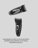 Şarjlı Kablosuz Tıraş Makinesi Çift Başlık Kuru Tıraş Ergonomik Taşınabilir - 3
