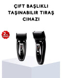 Kablosuz Tıraş Makinesi Çift Başlıklı Kuru Tıraş Folyo Başlık Şarj Göstergeli - 1