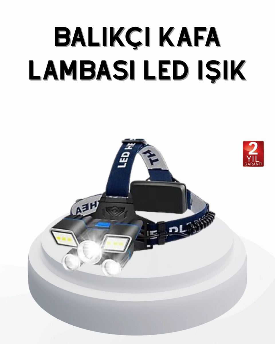 Profesyonel Şarjlı Led Far – Ipx5 Suya Dayanıklı, 4 Işık Modu, Hareket Sensörlü