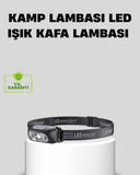 Şarjlı Led Kafa Feneri | 4 Modlu Akıllı Sensörlü Far | Su Geçirmez Ipx5 Kamp Ve Balıkçı Lambası - 1