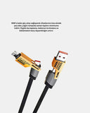 65w Çoklu Şarj Kablosu 4’ü 1 Arada Örgülü Hızlı Veri Aktarım Usb-c Usb-a - 3