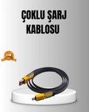 65w 4’ü 1 Arada Örgülü Hızlı Şarj Kablosu Usb-c Usb-a Çoklu Şarj Dayanıklı - 1