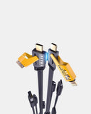 65w 4’ü 1 Arada Örgülü Hızlı Şarj Kablosu Usb-c Usb-a Çoklu Şarj Dayanıklı - 2