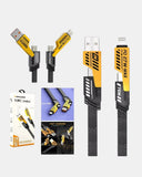 65w 4’ü 1 Arada Örgülü Hızlı Şarj Kablosu Usb-c Usb-a Çoklu Şarj Dayanıklı - 4