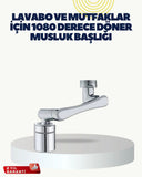 Çok Yönlü Dönebilen Musluk Başlığı 2 Fonksiyonlu Su Akışı - 1