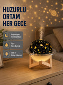 Aromaterapili Usb Hava Nemlendirici – Projeksiyon Işıklı, Sessiz Ve Şık Tasarım - 1