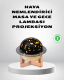 Usb Projeksiyon Gece Lambası Ve Hava Nemlendirici – Aromaterapi Destekli, Taşınabilir Mini - 1