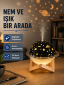 Usb Projeksiyon Gece Lambası Ve Hava Nemlendirici – Aromaterapi Destekli, Taşınabilir Mini - 1