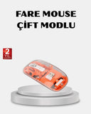 Kablosuz Çift Modlu Mouse – Bluetooth 5.0 + 2.4ghz - 1