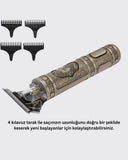 Dayanıklı Çelik Kafa Ve Güçlü Motorlu Saç Sakal Makinesi - 4