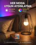 Kumanda Destekli Çok Renkli Akıllı Led Ampul Yeni Nesil - 1
