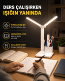 Kalemlik Ve Telefon Standlı Masa Lambası – Kısılabilir Led Işık, Göz Dostu Tasarım Yeni Nesil - 1