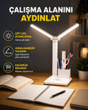 Kısılabilir Led Masa Lambası – Kalemlik Ve Telefon Standlı, Göz Yormayan Işık Yeni Nesil - 1