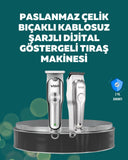 Profesyonel Saç Ve Sakal Kesme Makinesi – Şarjlı, Sessiz Motor, Ayarlanabilir Tarak - 1