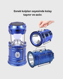 Güneş Enerjili Katlanabilir Kızaklı Kamp Feneri – Usb Şarjlı, Çok Yönlü Ve Dayanıklı Tasarım - 4