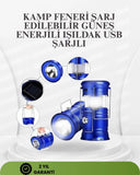 Güneş Enerjili Katlanabilir Kızaklı Kamp Feneri – Usb Şarjlı, Çok Yönlü Ve Dayanıklı Tasarım - 1