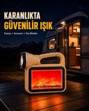 Solar Alev Işığı Cob Teknolojili Taşınabilir El Feneri Ve Kamp Lambası - 1
