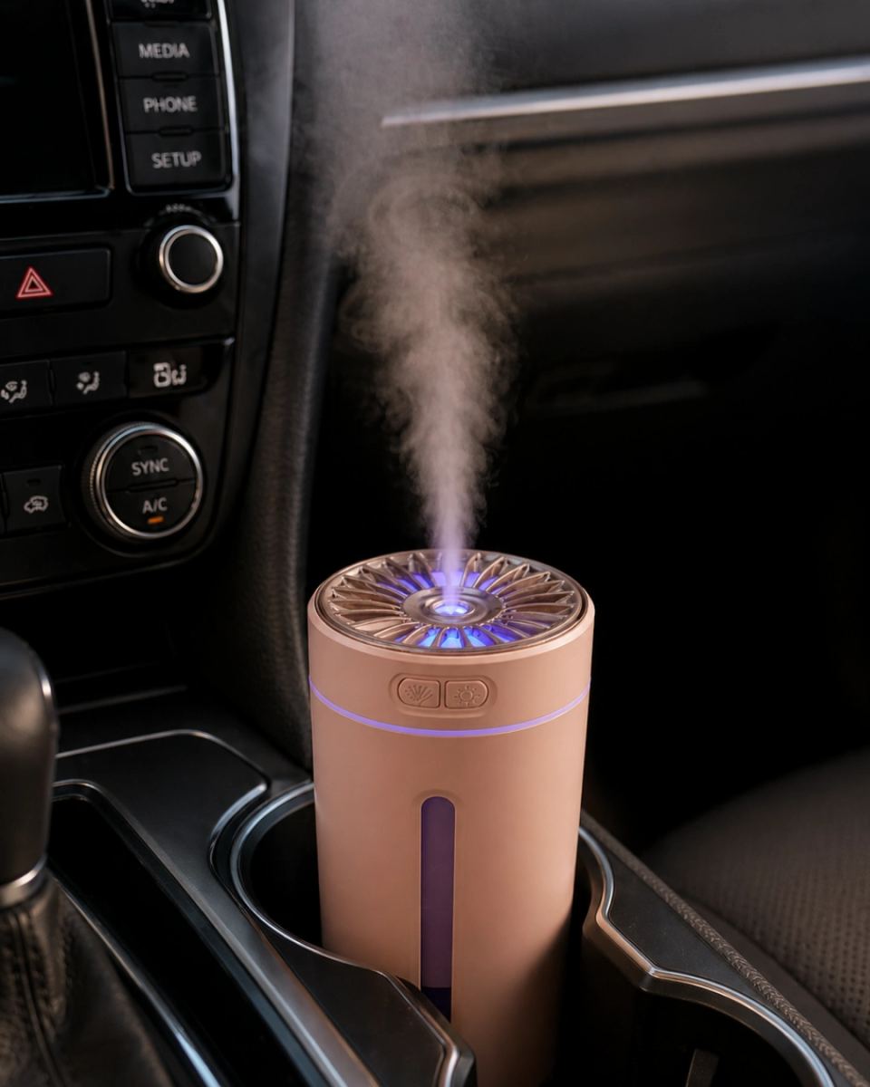 5 Esans Hediyeli Rgb Işıklı Şarjlı Hava Nemlendirici Aroma Difüzörü