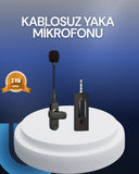 Profesyonel Ses Kayıt İçin Kablosuz Mini Yaka Mikrofonu - 1