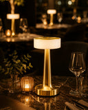 Şarjlı Gold Mantar Masa Lambası Dimmer Ayarlı Kablosuz Led Lamba - 1