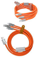 120w 3 İn 1 Uyumlu Silikon Şarj Kablosu Hızlı Şarj Kablosu - 3